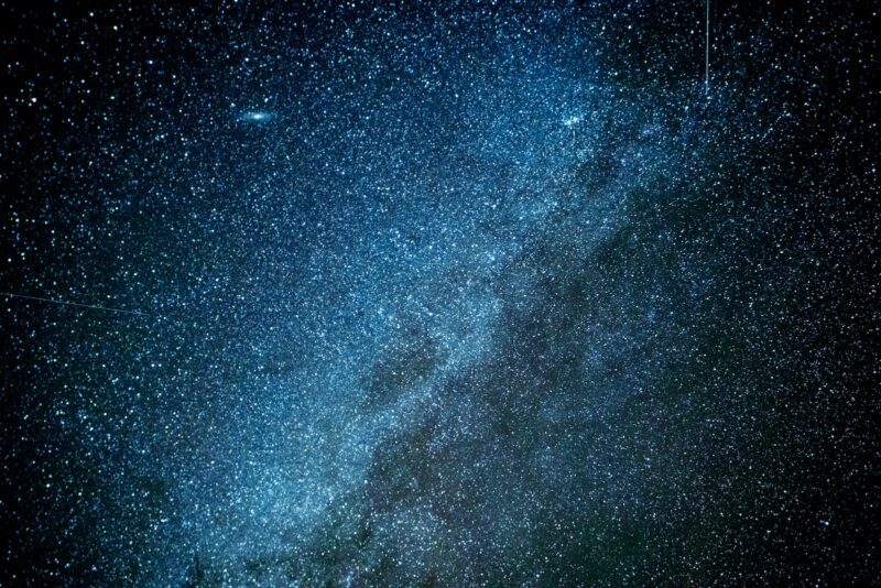 a night sky with stars and the milky
